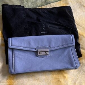 Cole Haan Sky Blue Leather Clutch